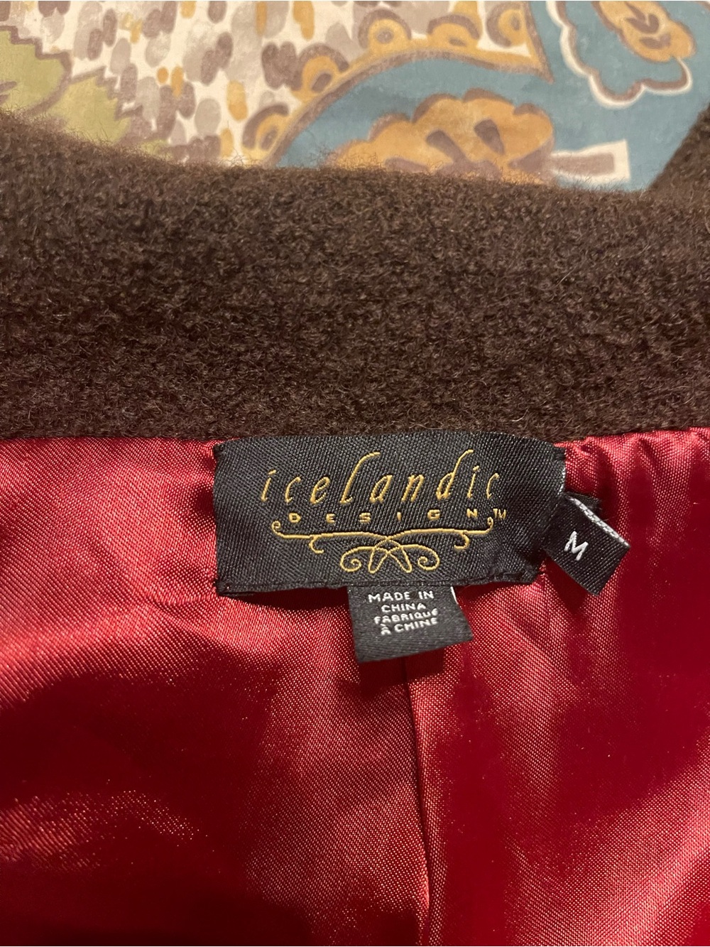 Icelandic Designs Brown Wool Embroidered Coat – Size M - Picture 2 of 7